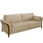 Kit Sofá 02 Lugares 162cm Com 02 Poltronas Stefan Pés Madeira