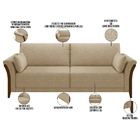 Kit Sofá 02 Lugares 162cm Com Poltrona Stefan Pés De Madeira