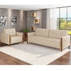 Kit Sofá 02 Lugares Sala Estar 165cm Com 02 Poltronas Berilo