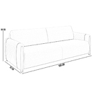 Kit Sofá 02 Lugares Sala Estar 168cm Com 02 Poltronas Flora P