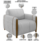 Kit Sofá 02 Lugares Sala Estar 168cm Com Poltrona Flora Pés D