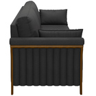 Kit Sofá 03 Lugares 222cm Com 02 Poltronas Stefan Pés Madeira