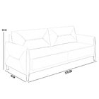 Kit Sofá 03 Lugares Sala Estar 220cm Com 02 Poltronas Berilo