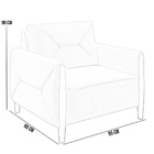 Kit Sofá 03 Lugares Sala Estar 220cm Com 02 Poltronas Berilo