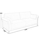 Kit Sofá 03 Lugares Sala Estar 222cm Com 02 Poltronas Stefan