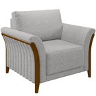 Kit Sofá 03 Lugares Sala Estar 222cm Com 02 Poltronas Stefan