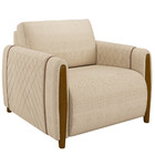 Kit Sofá 03 Lugares Sala Estar 223cm Com 02 Poltronas Flora P