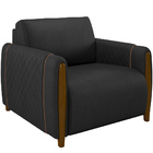 Kit Sofá 03 Lugares Sala Estar 223cm Com 02 Poltronas Flora P