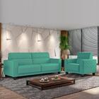 Kit Sofa 154 Cm E Poltrona Decorativa Greco Veludo Moll