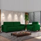 Kit Sofa 154 Cm E Poltrona Decorativa Greco Veludo Moll