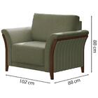 Kit Sofa 162 Cm E Poltrona Decorativa Royalle Linho Moll