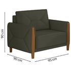 Kit Sofa 165 Cm E Poltrona Decorativa Malbec Linho Moll