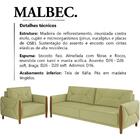 Kit Sofa 165 Cm E Poltrona Decorativa Malbec Linho Moll