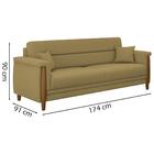 Kit Sofa 174 Cm E Poltrona Decorativa Lugano Linho Moll