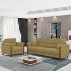 Kit Sofa 174 Cm E Poltrona Decorativa Lugano Linho Moll