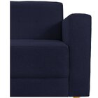 Kit Sofá 180cm E Poltrona Em Corano Dallas Azul Marinho