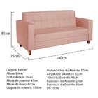 Kit Sofá 180cm E Poltrona Em Corano Dallas Rosa Bebê
