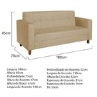 Kit Sofá 180cm E Poltrona Em Corino Dallas Bege