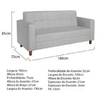 Kit Sofá 180cm E Poltrona Em Corino Dallas Branco