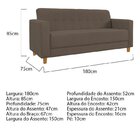 Kit Sofá 180cm E Poltrona Em Suede Dallas Marrom