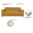 Kit Sofá 180cm E Poltrona Em Suede Dallas Mostarda