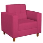 Kit Sofá 180cm E Poltrona Em Suede Dallas Pink
