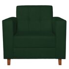 Kit Sofá 180cm E Poltrona Em Suede Dallas Verde