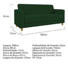 Kit Sofá 180cm E Poltrona Em Suede Dallas Verde
