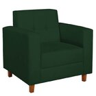 Kit Sofá 180cm E Poltrona Em Suede Dallas Verde