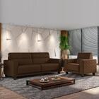 Kit Sofa 214 Cm E Poltrona Decorativa Greco Veludo Moll