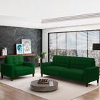 Kit Sofa 228 Cm E Poltrona Decorativa Dijon Veludo Moll