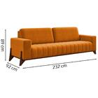 Kit Sofa 232 Cm E Poltrona Decorativa Veron Veludo Moll