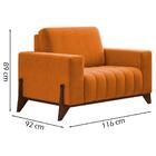 Kit Sofa 232 Cm E Poltrona Decorativa Veron Veludo Moll