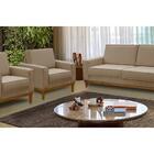 Kit Sofá 2 Lugares 1,80m E 2 Poltronas Living Lavinia Linho B