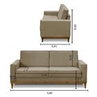 Kit Sofá 2 Lugares 1,80m E Poltrona Living Lavinia Linho Bege