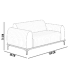 Kit Sofá 2 Lugares 150cm Com Poltrona Molino Pés D'ouro D02 L