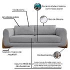Kit Sofá 2 Lugares 160cm 2 Poltronas 120cm Marina Para Sala