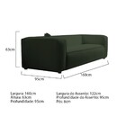 Kit Sofá 2 Lugares 160cm E Poltrona  Decorativa Escritório Or