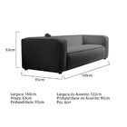 Kit Sofá 2 Lugares 160cm E Poltrona Decorativa Escritório Org