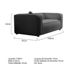 Kit Sofá 2 Lugares 160cm E Poltrona Decorativa Escritório Org