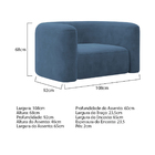 Kit Sofá 2 Lugares 160cm E Poltrona Orgânica Luxo Recepção Me