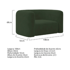 Kit Sofá 2 Lugares 160cm E Poltrona Orgânica Luxo Recepção Me