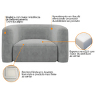 Kit Sofá 2 Lugares 160cm E Poltrona Orgânica Luxo Recepção Me