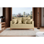 Kit Sofá 2 Lugares E 2 Poltronas Beny Com Base De Madeira - L