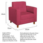 Kit Sofá 2 Lugares E 2 Poltronas Denver Corano Pink - Amarena