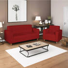 Kit Sofá 2 Lugares E 2 Poltronas Denver Corano Vermelho - Doc