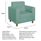 Kit Sofá 2 Lugares E 2 Poltronas Denver Linho - Amarena Móvei