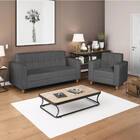 Kit Sofá 2 Lugares E 2 Poltronas Denver Linho - Amarena Móvei