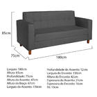 Kit Sofá 2 Lugares E 2 Poltronas Denver Linho - Amarena Móvei