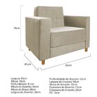 Kit Sofá 2 Lugares E 2 Poltronas Denver Linho Bege - Amarena